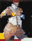 Gérard Le Cloarec, Nu remontant l’escalier, 2004. 146 x 114 cm.