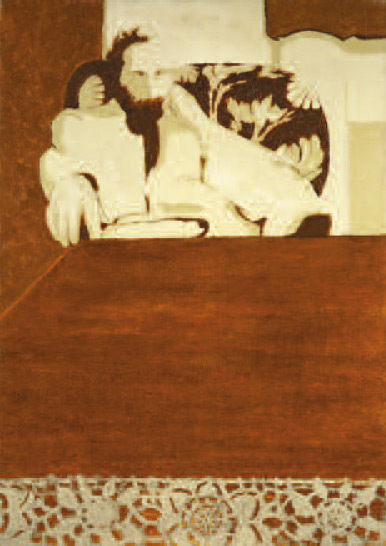 Sergio Birga, Nocturne romain au forum, 1994, huile sur toile, 130 x 162 cm.