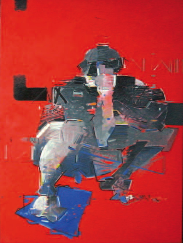 Sergio Birga, Nocturne romain au forum, 1994, huile sur toile, 130 x 162 cm.