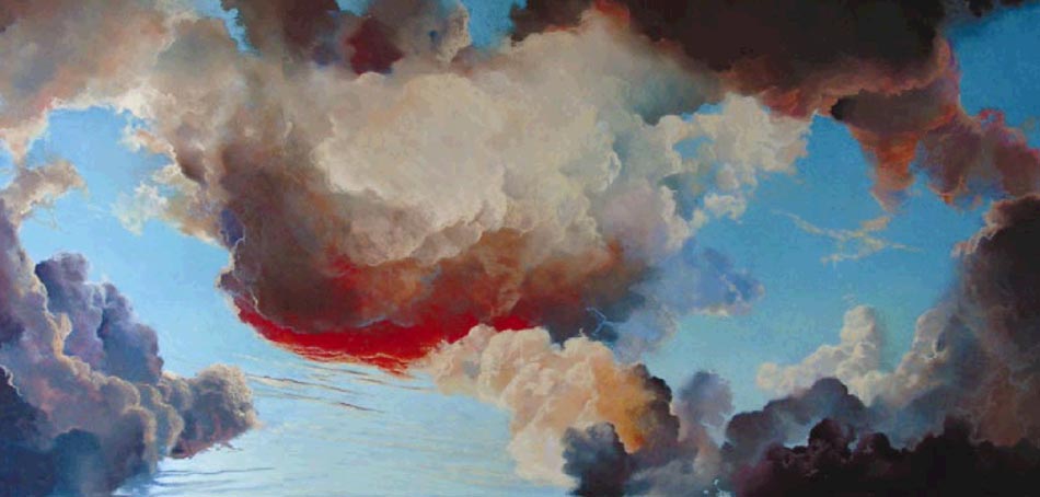Denis Rivière, série des ciels, 2004. 90 x 190 cm. Pastel sur canson.