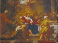 Eustache Restout (1655-1743), Jésus absolvant Marie-Madeleine, Abbaye de Mondaye, Juaye-Mondaye (Calvados), détail.