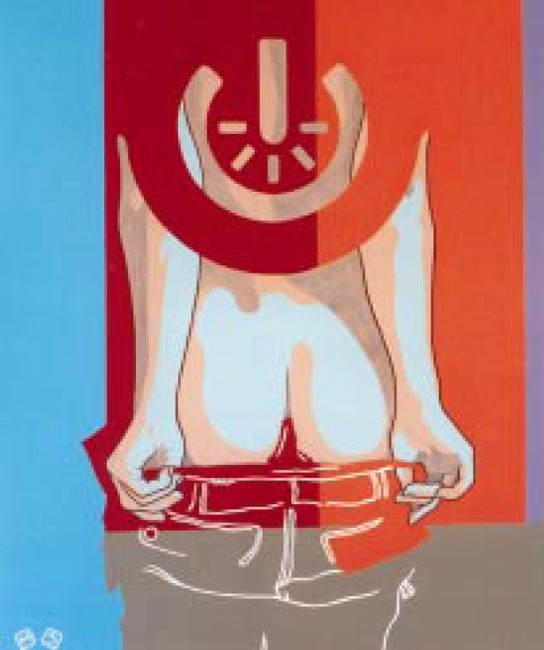 Myriam Baudin, Moi aussi je veux passer à la télé, 2005. 81 x 65 cm. Peinture acrylique.