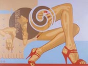 Myriam Baudin Myriam Baudin, Moi jai plein de contacts, 2005. 130 x 97 cm. Peinture acrylique.