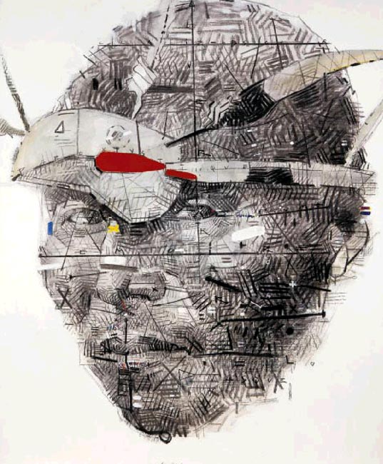 Gérard Le Cloarec, Tête d’oiseau, 2002. 100 x 81 cm.