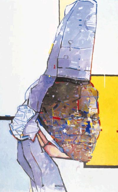 Gérard Le Cloarec, Bigoudène, 2003. 130 x 97 cm.