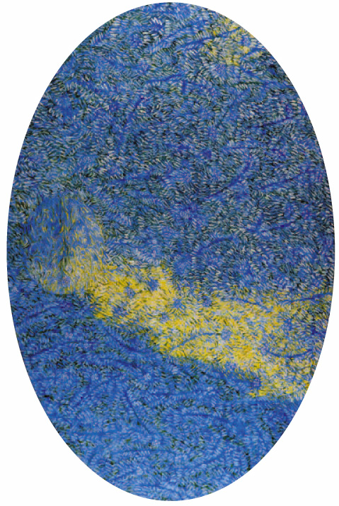 Sergio Birga, Nocturne romain au forum, 1994, huile sur toile, 130 x 162 cm.