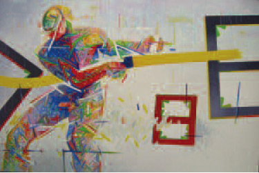 Gérard Le Cloarec, Crabouillage. 1981. 195 x 130 cm.