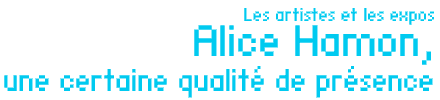 Les artistes et les expos Alice Hamon, une certaine qualité de présence par Jean-Luc Chalumeau