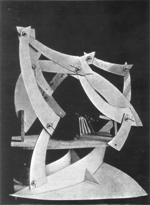 Fortunato Depero, Complexe plastique (n°5) motobruitiste simultané de décomposition en bandes , 1915